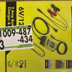 RYOBI BRAND NEW IN BOX  2 Amp Battery Charger and Maintainer