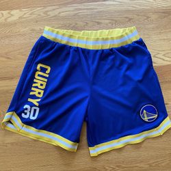 Golden State Warriors NBA Shorts Adult XXL Stephen Curry Fast Ship Blue Home 