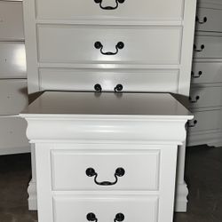White Dresser With Nightstand 