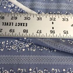 FABRIC  Light/Dark Blue Floral Design 