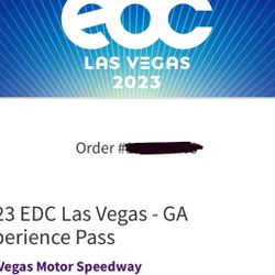 EDC Las Vegas GA Ticket
