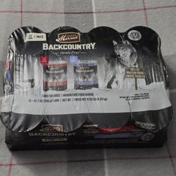 12 - 12.7oz cans of dog food, real beef & real chicken dinner. Brand new $30