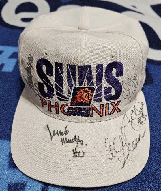 Used Vintage 90s Phoenix Suns AJD Snapback Hat (W/ Autographs)