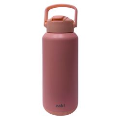 Zak Designs 32oz Coral Liberty Solid Print Stainless Steel Tumbler with Silicone Bumper