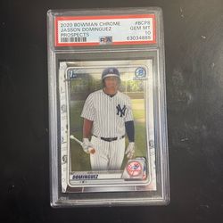 Jasson Dominguez first bowman chrome PSA 10