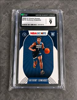 Anthony Edwards 2020-21 Panini Hoops RC CGC Mint 9