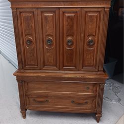 Armoire -Burl Wood Veneer Trim