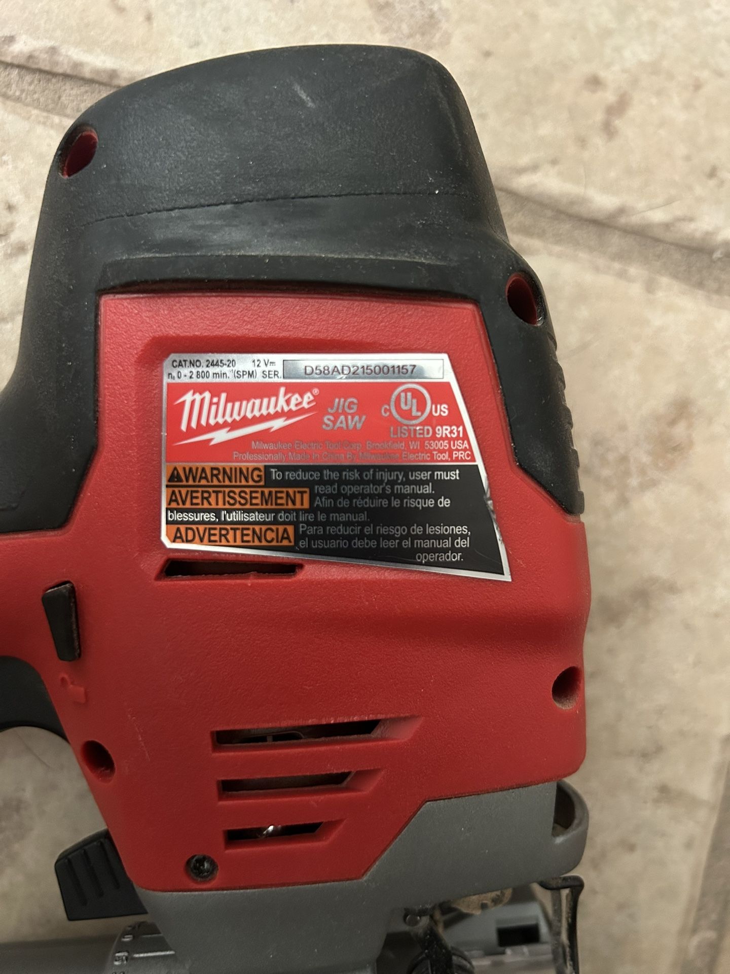 Milwaukee M12 Jigsaw 12V Tool Only