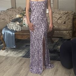 Purple Form Fitting Prom Dress Size S - Never Worn With Tags