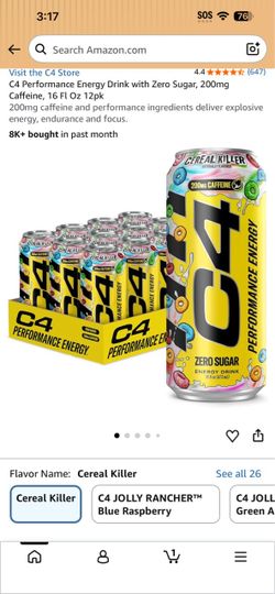 C4 Performance Energy Drink Cereal Killer 12pk