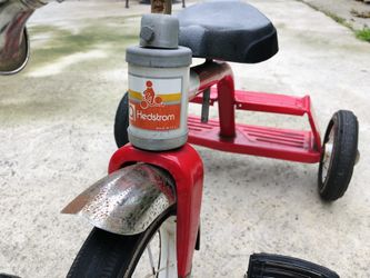 Vintage 1979 Hedstrom Toddler Tricycle USA Red Black Chrome