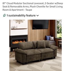 Chenille comfortable couch 