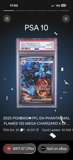 Psa 10 Mega Charizard X Ex