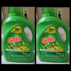 2 GAIN ORIGINAL DETERGENTS (61 LOADS/88oz)  For $18/$18 Por Los 2