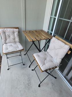 Outdoor Folding Bistro Table and Chair Set