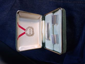 18k cufflinks and tie clips