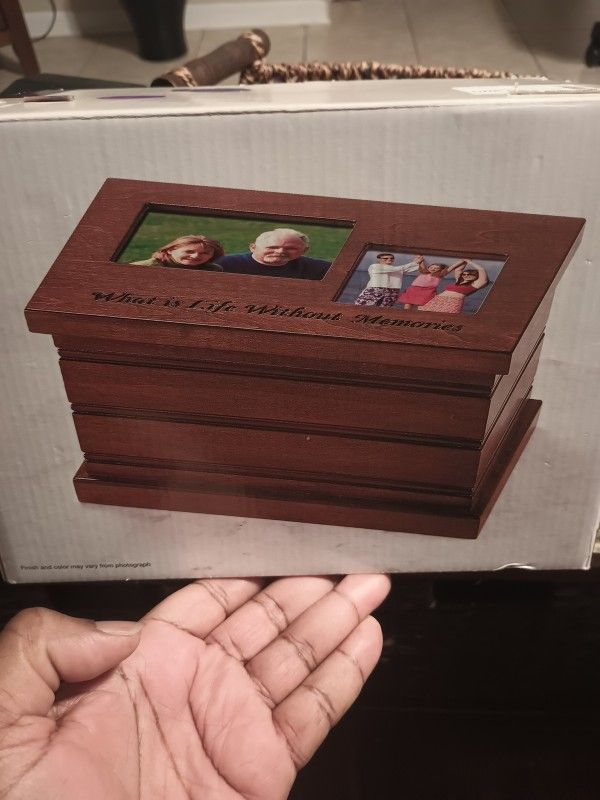 Wood Jewelry Boxes Antique Finish Faux Brand New Suede Lining