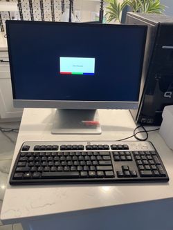 HP monitors and keyboard