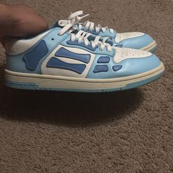 Amiri blue skel low top