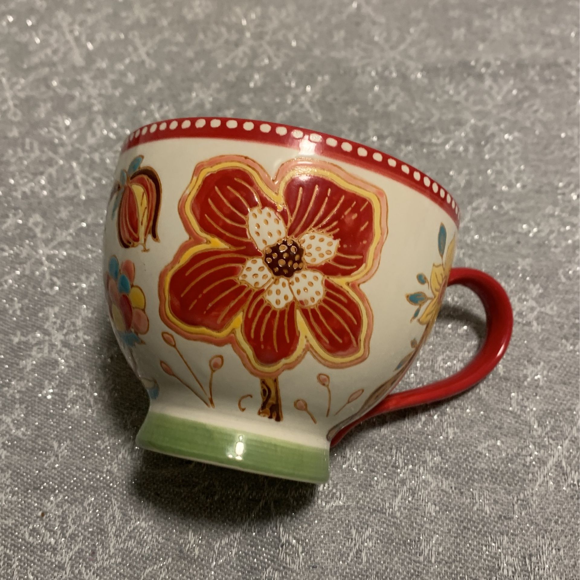 Dutch Wax Hand Painted Tea Cup