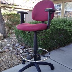 Tall Rolling Chair, Adjustable Height