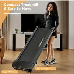 🔥Walking Pad Treadmill, Treadmill for Office Under Desk, Small Portable Treadmills for Home, Max 2.5 Hp Walking Jogging Running Compact Treadmill wit