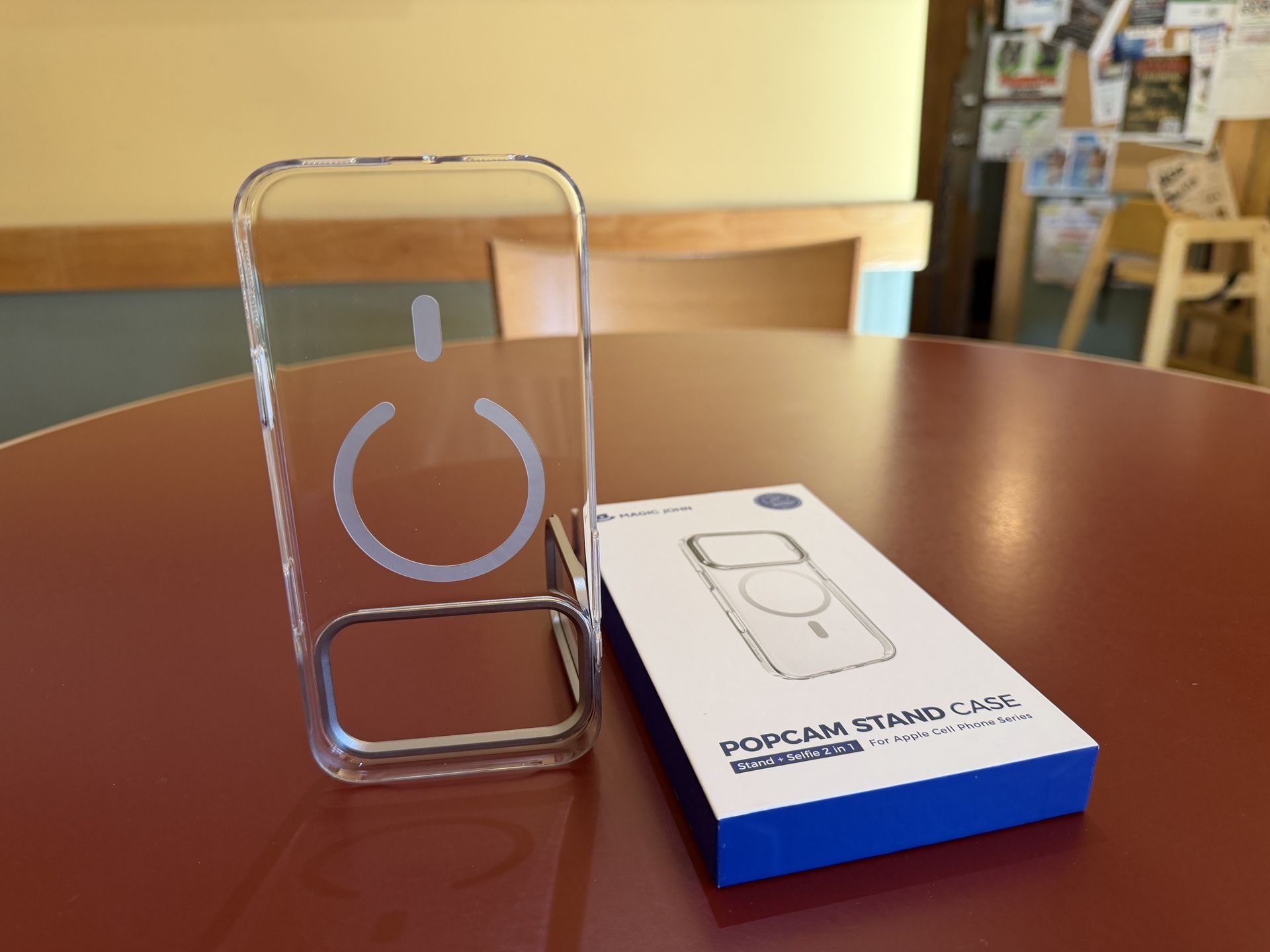 Brand New MAGIC JOHN for iPhone 17 Pro Max Magnetic Case with Foldable Stand, Full Camera Protection, Handheld Selfie, Never Yellowing SKU201-S1