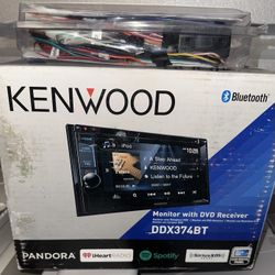 NEW - Kenwood DDX374BT 2 DIN 6.2" Touchscreen CD/DVD Receiver