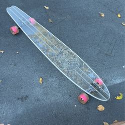 Ghost Long Board Skateboard - Butterfly Etching And Pick Wheels. 