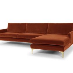 AllModern 2 Piece sapphire sectional Sofa 