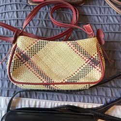 Preowned Super Cute Etienne Aigner Woven Straw Bag. 