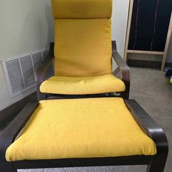 🪑 IKEA POÄNG Chair with Ottoman – Stylish, Durable & Super Comfortable!