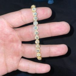 Cluster Tennis Bracelet W/ Adjustable Length 