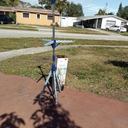 Household Essentials Clothes Drying Rack Silver and Blue