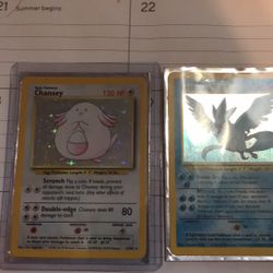 1998 Pokémon For Sale Articuno And Chansey Holo Rares. Need Gone!!