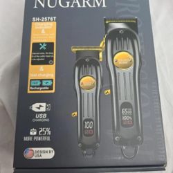 Nugarm SH-2576T Proffessional Hair Trimmer Clipper Set Of 2 With Attachments