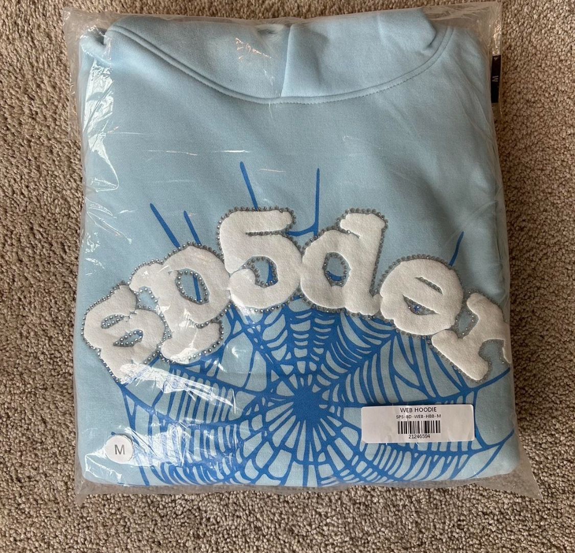 Sp5der Hoodie Blue (Can Negotiate)