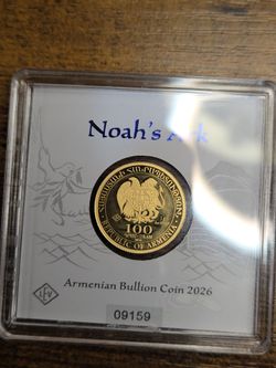 2026 Noah's Ark Armenian Gold Bullion Coin 1g