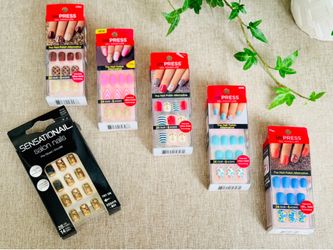 Lot of 6 Vintage Rare Kiss imPRESS Nails! +BONUS