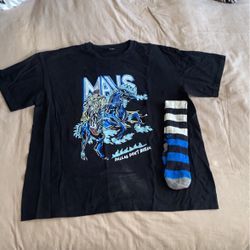 DALLAS MAVERICKS BUNDLE 1 SHIRT 1 STANCE SOCKS (LOT OF 2)