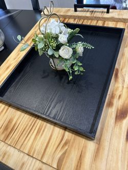 17.7 X 13 Inches Large Solid Wood Serving Tray Tea Coffee 