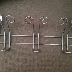 Stainless Over The Door Towel/Robe Rack (Hook/Hanger)