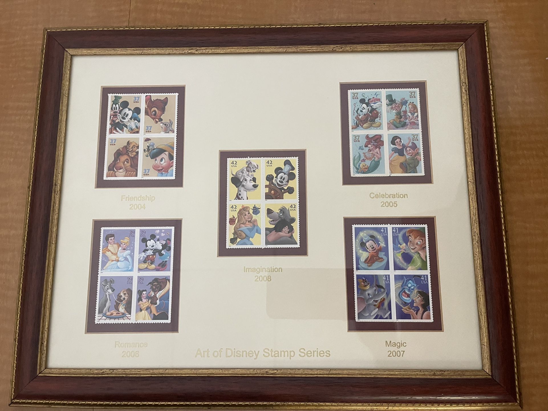 Mint Condition Framed Disney Stamp Collection 