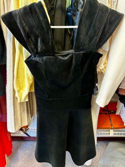 Express Black Velvet Strapless Mini Dress