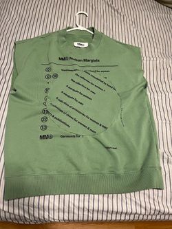MM6 Maison Margiela Oversized Sleeveless Sweatshirt Vest olive green