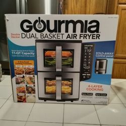 Gourmia dual basket air fryer NEW