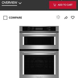 Kitchen Aid 30" Combination Wall Oven  with Even Heat  True Convection  (Lower Oven) 