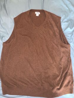 HB Men's Brown V-Neck Sweater Vest 3XL