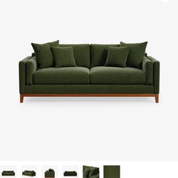 Olive Green ( Suede ) Sofa
