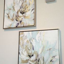 Gold Flower Wall Art Decor